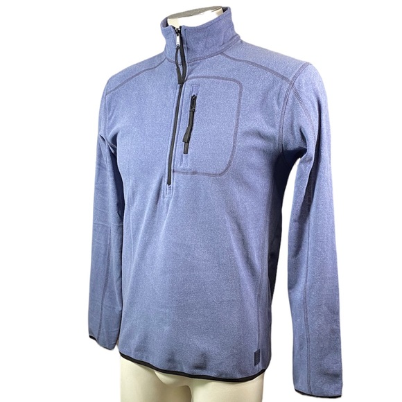 VTG 1946 Blue Stretch 1/4 Zip Jacket Size Small NWT - Picture 1 of 10